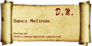 Dancz Melinda névjegykártya