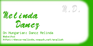 melinda dancz business card